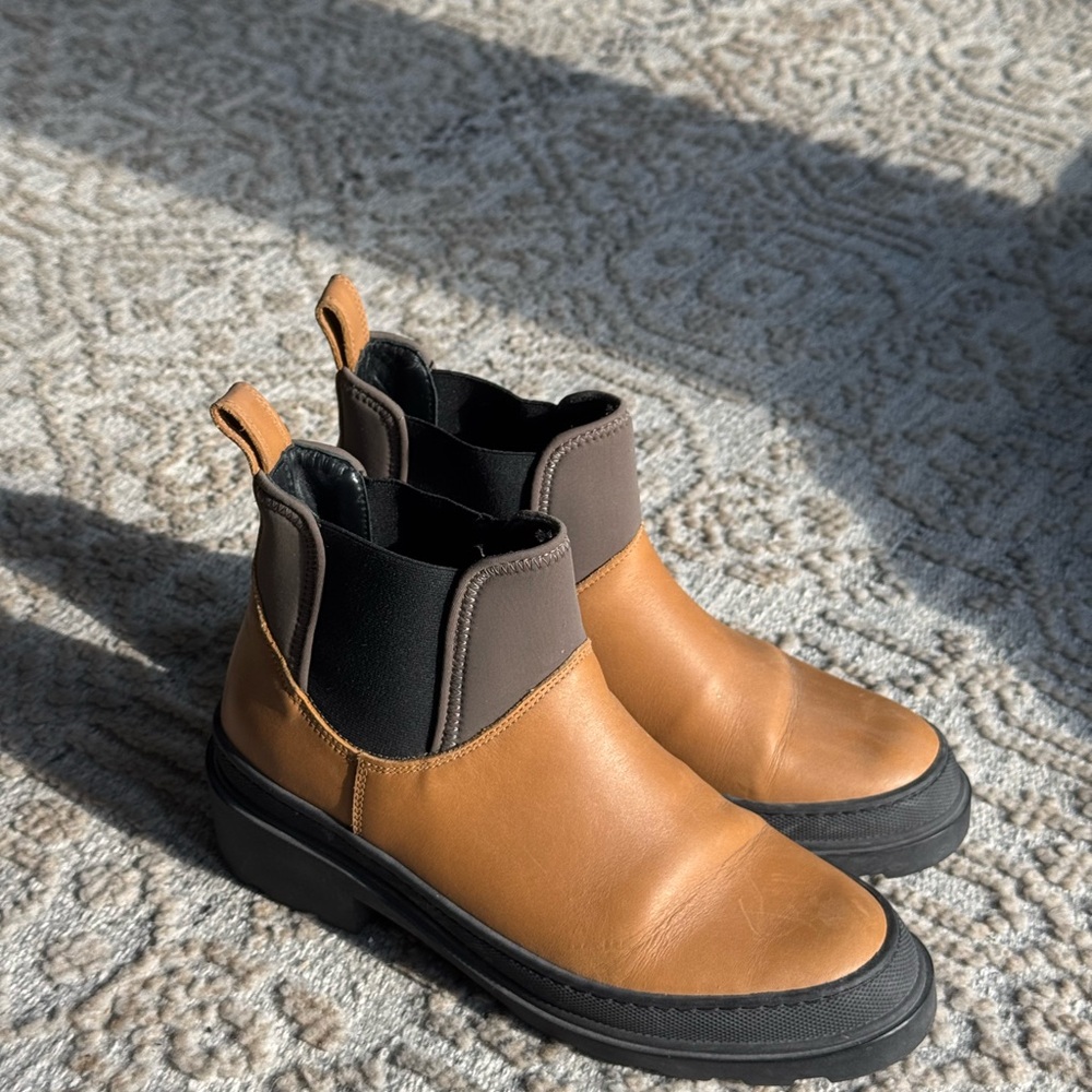 Women’s COS leather rain boots